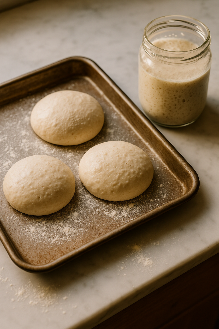 Sourdough Pizza Dough (2 Pizzas) – Simplified Method