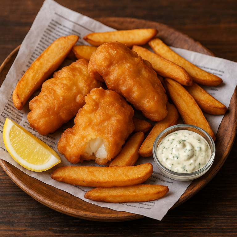 Sous Vide Fish and Chips • Beer-Battered Cod with Tartar Sauce